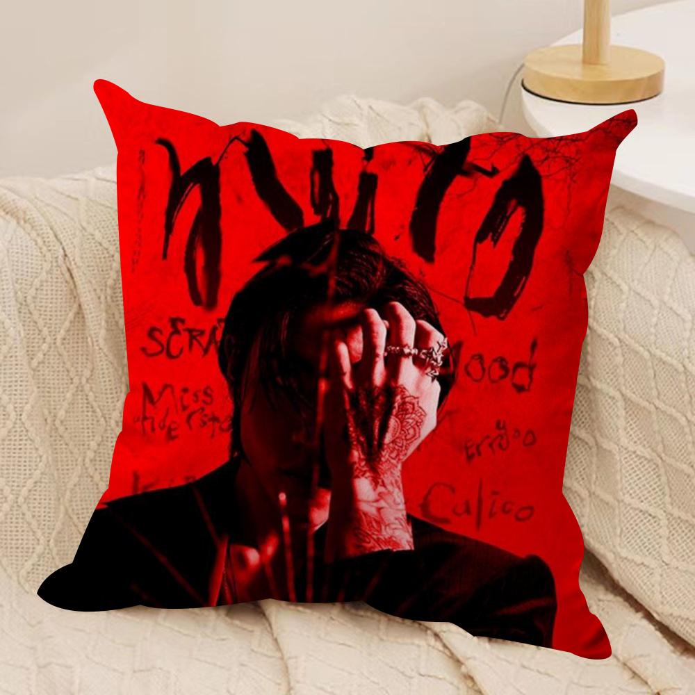 DDPR Ian Saint Cushion Cover Silky Short Plush DoubleSided Printed Pillow Case for Sofa All Seasons Home Decor Gift
