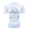 Dragon Skeleton  Men's Sports T-shirt Training Fitness Compression Workout T-Shirt Rashgard Tops Tee Short Sleeve T-Shirt