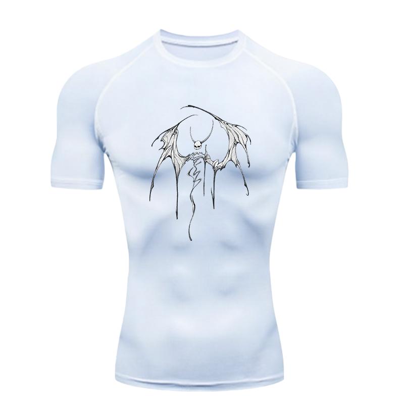 Dragon Skeleton  Men's Sports T-shirt Training Fitness Compression Workout T-Shirt Rashgard Tops Tee Short Sleeve T-Shirt
