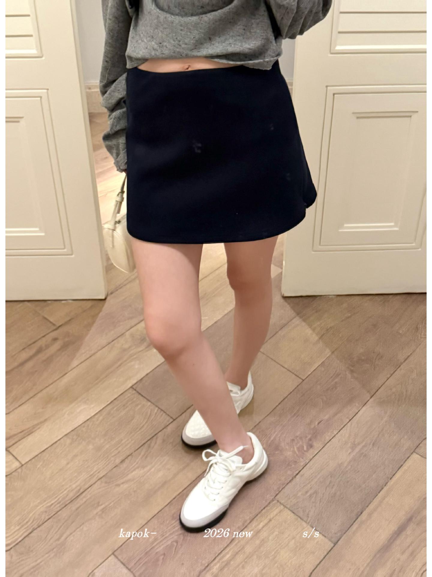 

Thirteen Rows Women s High Waist A-line Short Skirt with Side Zipper - Spring Fashion Medium темно-синий