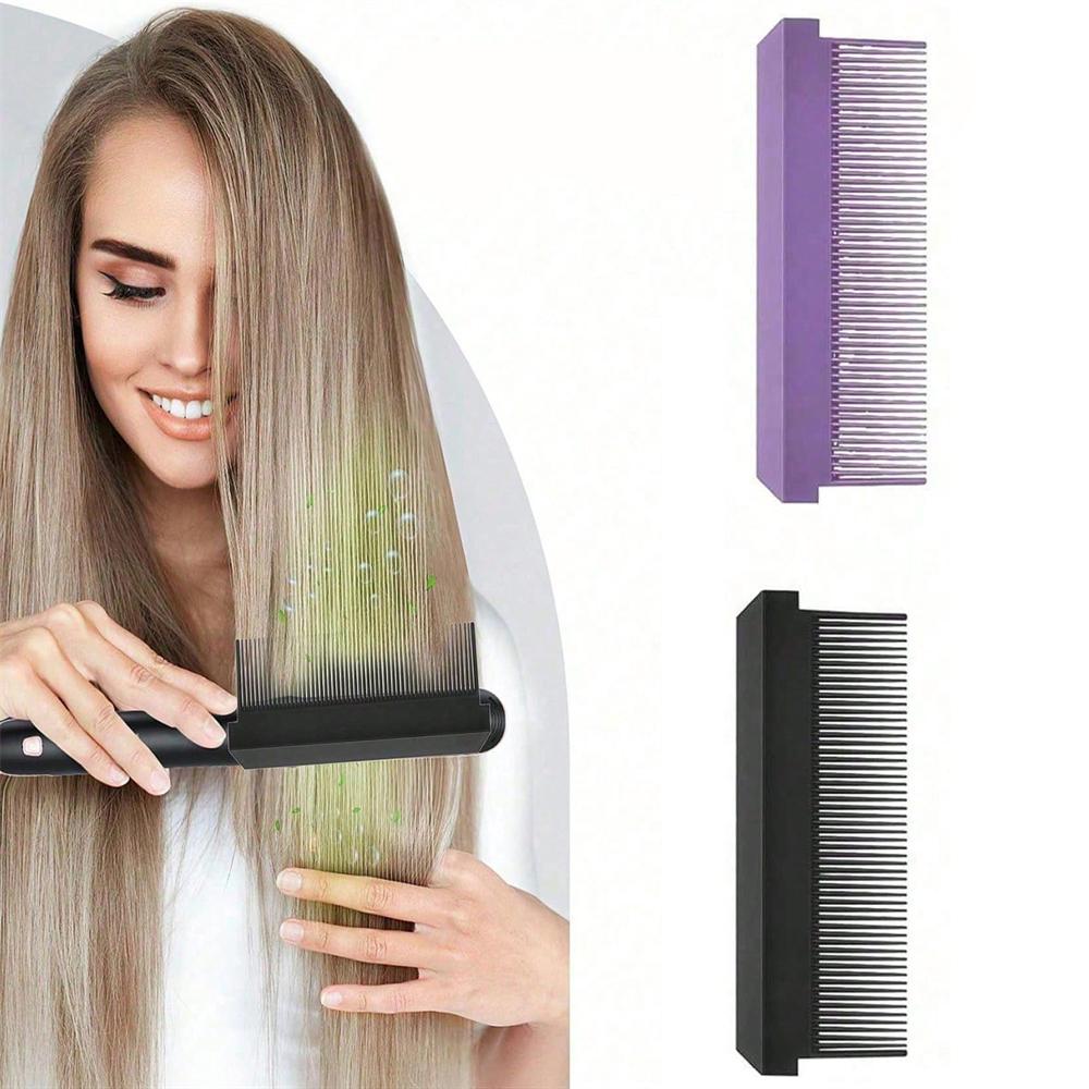 1pc Hair Straightener Comb V Type Attachment for Hair Flat Iron Durable Barber Hair Styling Tool Compact Straightening Comb