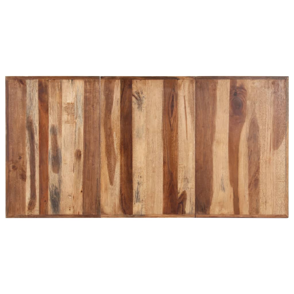 Dining Table 160x80x75 cm Solid Wood Honey Colored