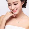 Pure Necklace for Women's Love Heart Pattern Heart-shaped Diamond Pendant Inlaid with Diamond Collarbone Chain