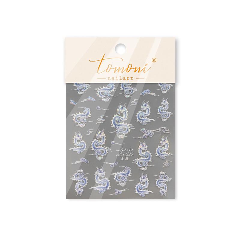 

Наклейки для ногтей Tomoni Pink Dragon - Shell Light, Горячая коллаборация для канцелярских товаров и мобильных гаджетов