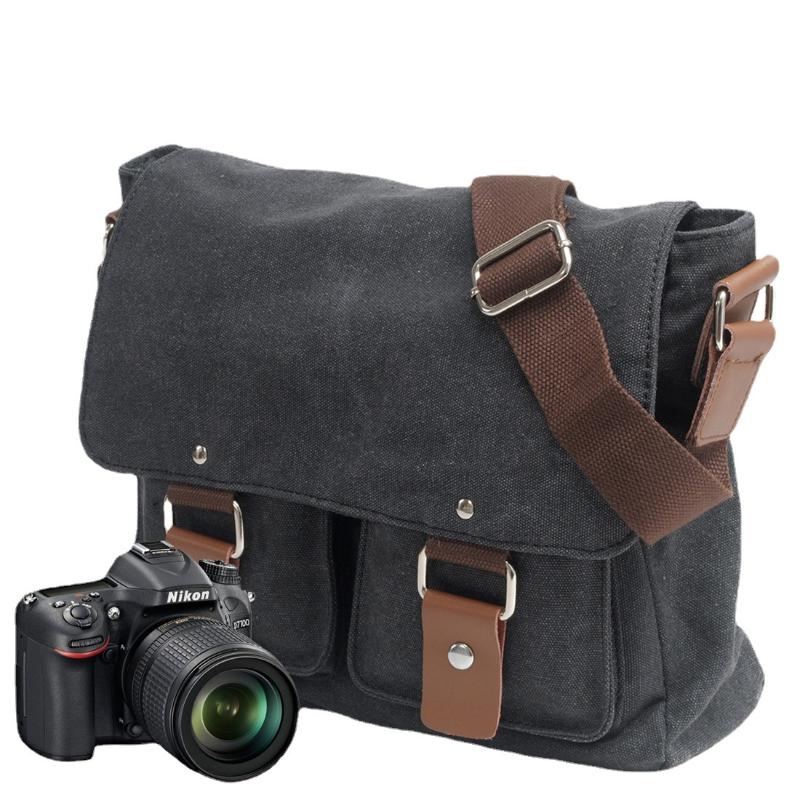 Outdoor Travel Shoulder Bag Retro Canvas Bag Crossbody Bag, Shoulder Canon Photography Bag,  SLR Camera Bag