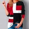 QICED Spring Autumn Women's Positioning Printed O-Neck Long Sleeve