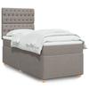 VidaXL Slatted Bed Base with Mattress Taupe 90x200 Cm Fabric 3293474