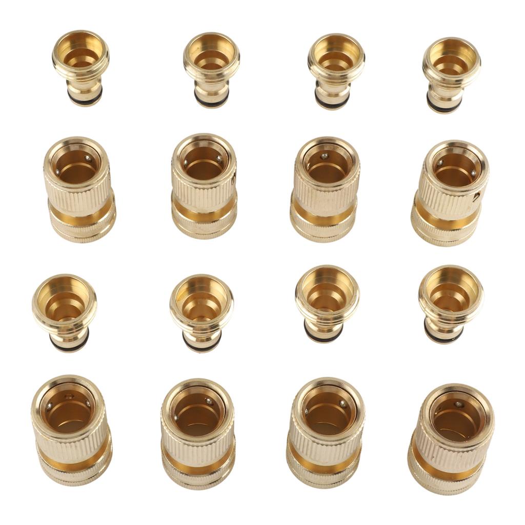 Brass Connector Set As Picture Brass Quick Connect Outdoor Use Solid Brass Construction Versatile Applications