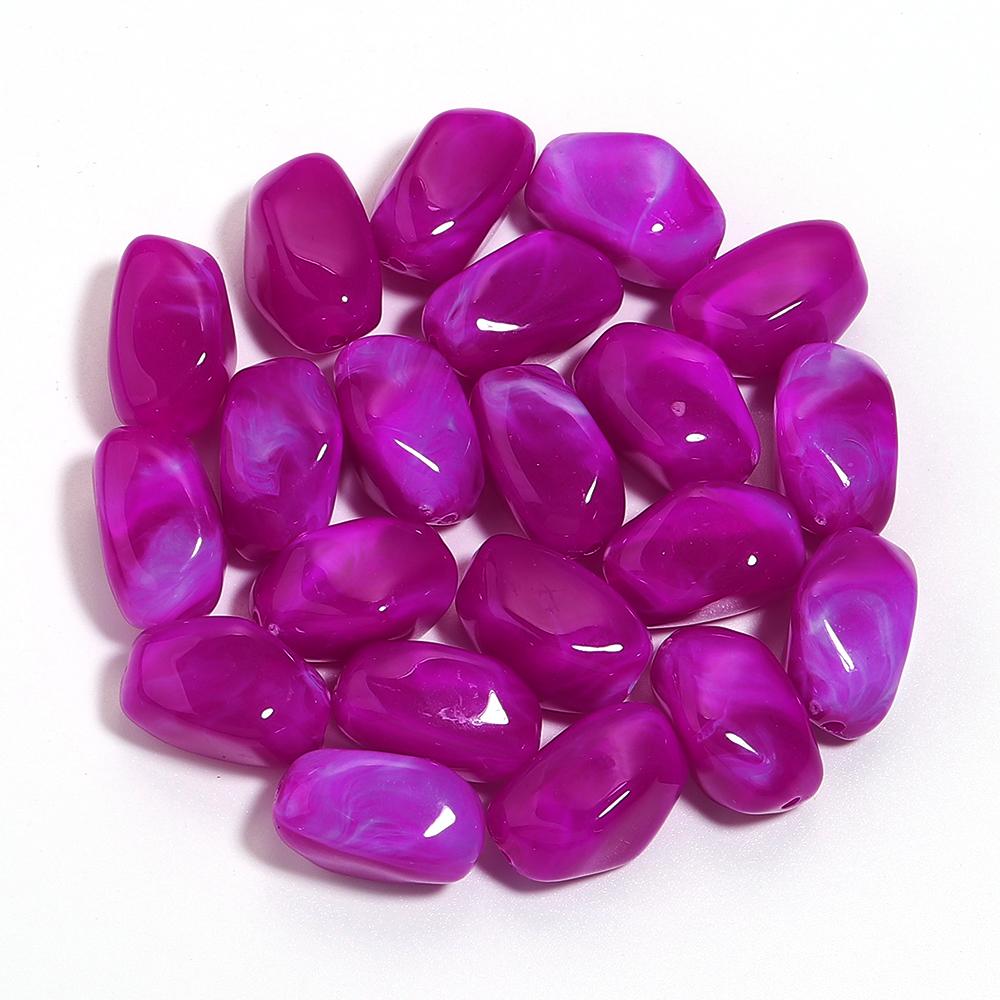 20pcs 21x12mm Irregular Acrylic Beads Double Color Cloud Loose Spacer Beads For Jewelry Making DIY Necklace Bracelet Accessories