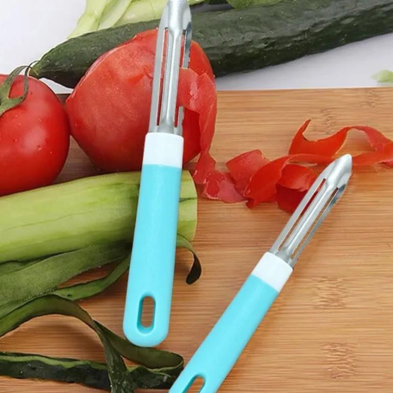 

Multi-function Peeler & Fruit Knife Set: Includes Melon Knife, Potato Peeler, and Sugarcane Scraper. Ideal for Household Use.