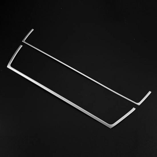 2x Stainless Center Console CD Panel Strip Cover Trim Moulding For BMW 5 F10 F11