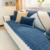 Winter Thicken Plush Sofa Cover White Wide Edge  Chaise Lounge Sofa Towel Mat Modern Non-Slip Couch Cover Cushions Living Room