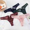 New Hollow Sweet Temptation Temptation Love Heart Solid Color Underwear for Women Briefs Female Lingerie Lace Panties Thong