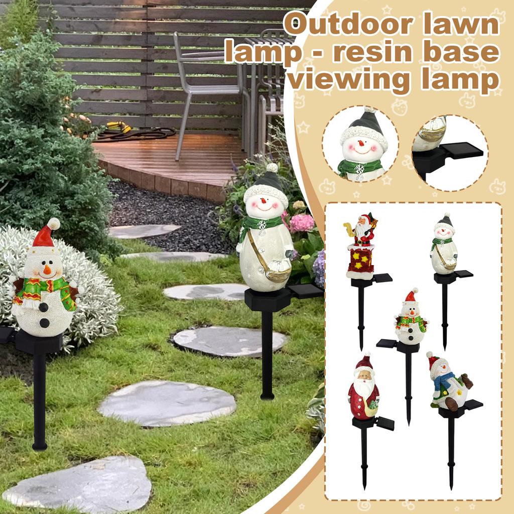 Christmas Solar Outdoor  Light Resin  Decorative Garden Courtyard  Light