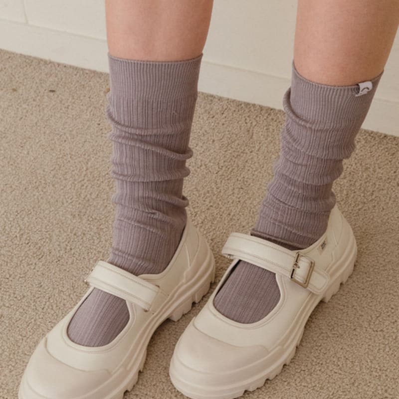 MAC MOC [Restock] Silky Silky & Non-Slip Long Socks_4 Colors