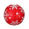 Snowflake Paper Lantern Red Green Christmas Hanging Round Lantern Decoration for Indoor Outdoor Decor Holiday Party Supplies