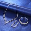 Popular Jewelry, Wedding Photography Women's Necklace Accessories, Silver Earrings Necklace Bridal Jewelry Set