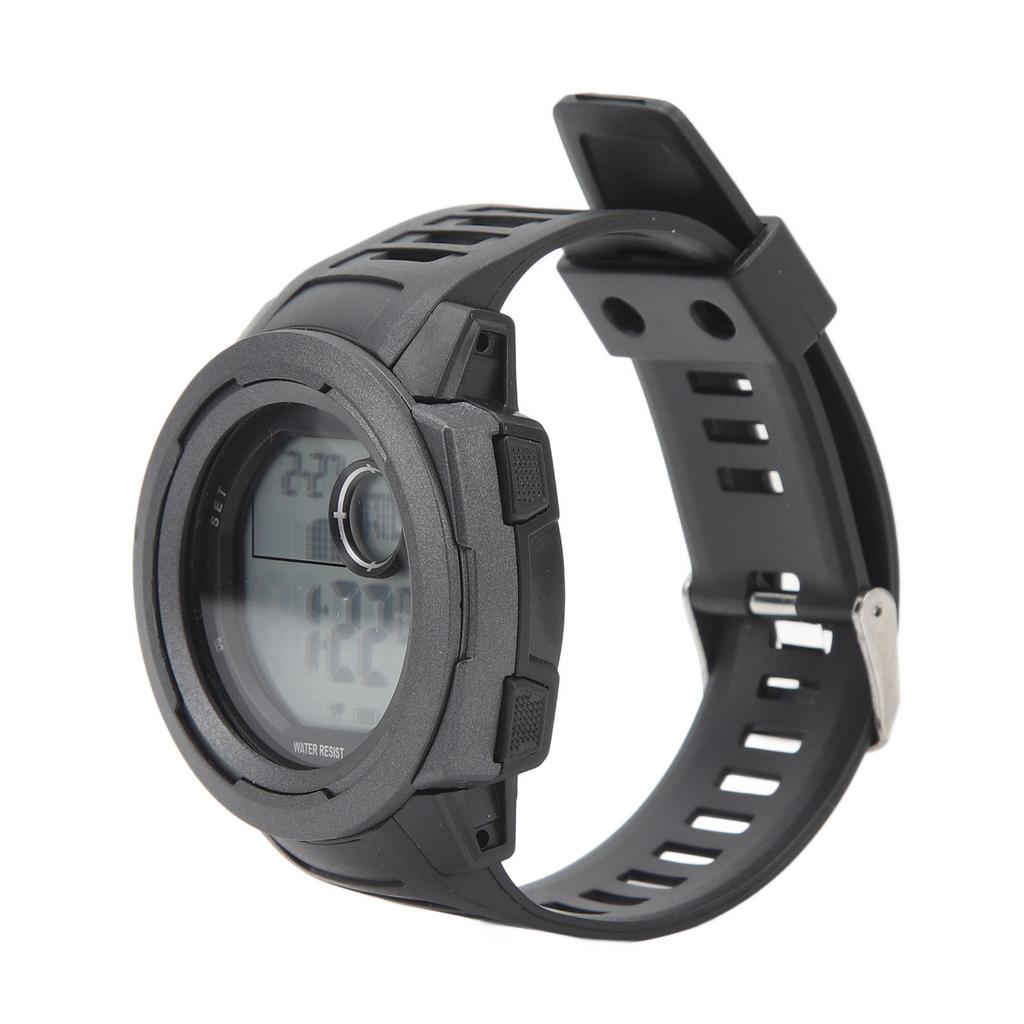 Men Digital Sports Watch Outdoor Sports Electronic Watch Shock Resistant 50M Swimming Waterproof Rubber Strap Large