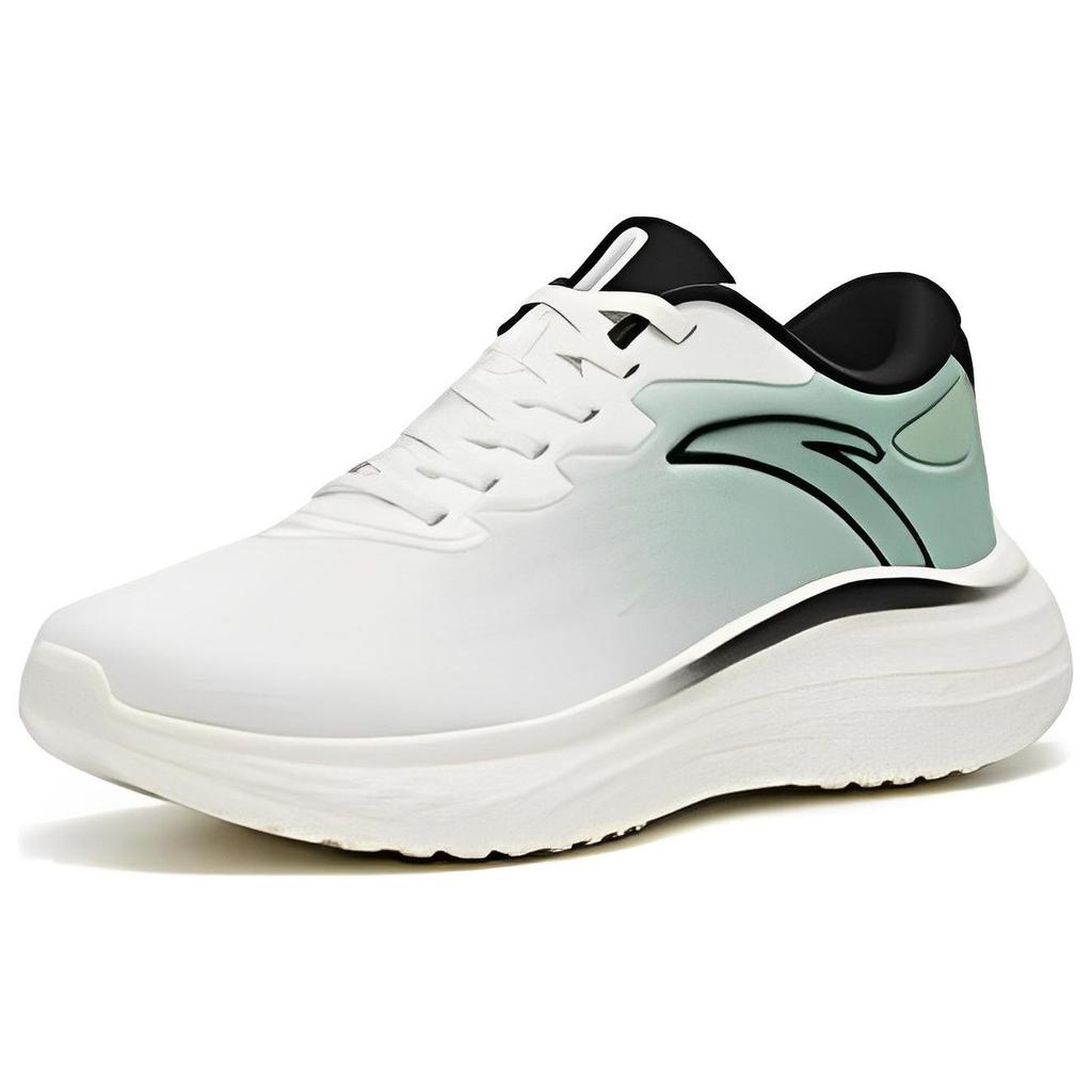 Anta Cushioning Non-Slip Breathable Low-Top Running Shoes Men Sneakers White Green 912315572-4