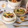 Kiln Changes Ceramic Deep Plate Thick Soup Plate Salad Bowl Pasta Bowl Restaurant Molecular Cuisine Specialty Tableware