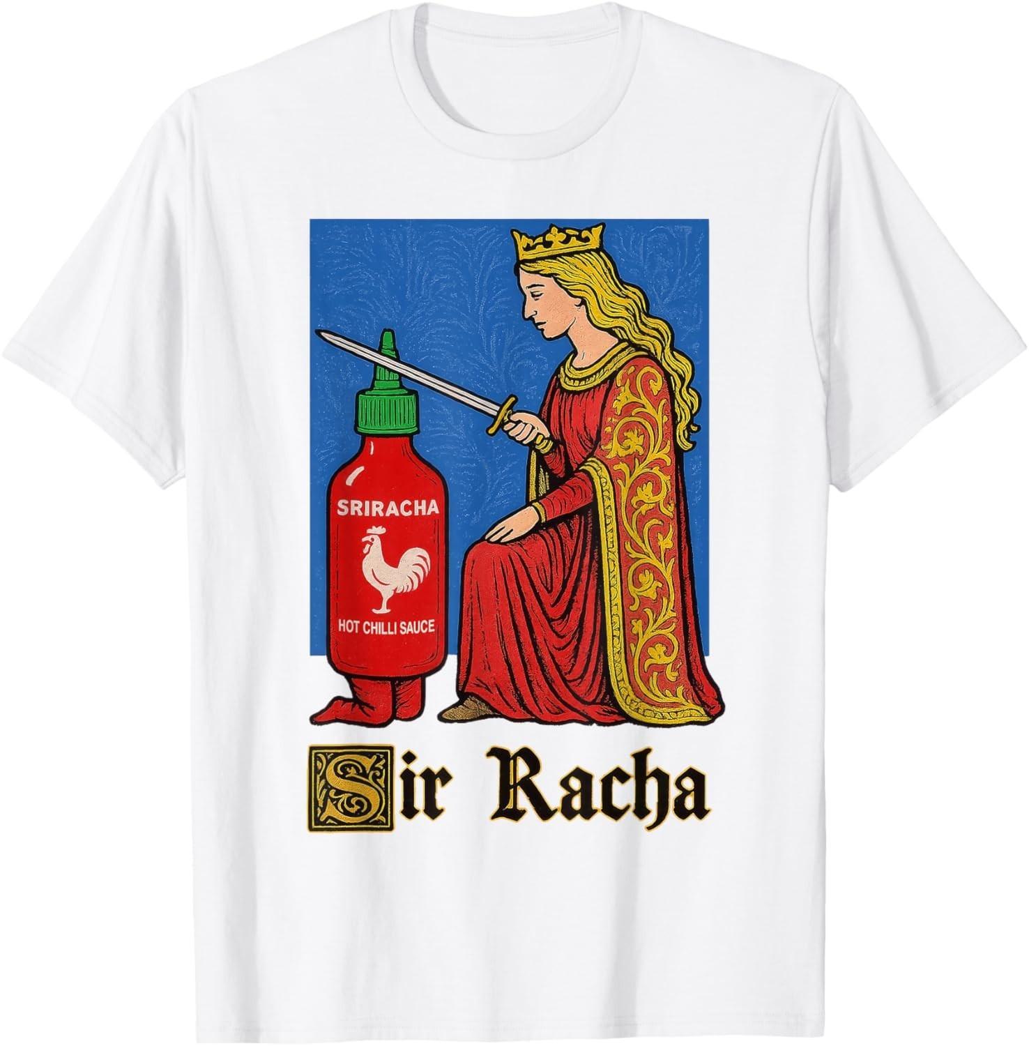 Vintage Funny Sriracha Hot Chili Sauce Gift Funny Hot Sauce Art unisex T-Shirt Mens Womens Tees Top 3XL