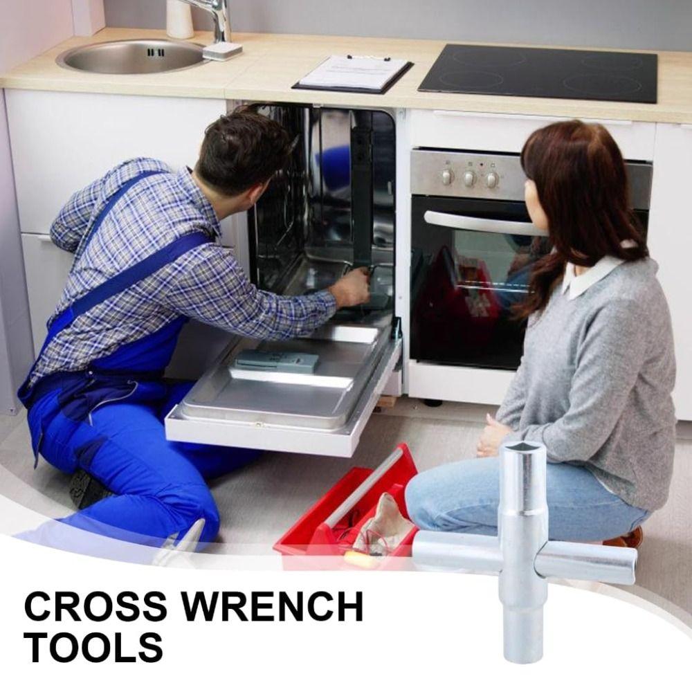 Multifunctional Design Faucet Wrench Wrench 4 Way Key Wrench Square Key Wrench  Plumber Tools
