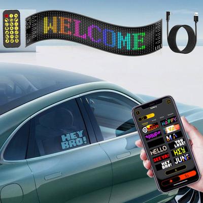 APP Control Scrolling Advertising LED Signs LED Display Screen IP65 Waterproof Flexible LED Matrix Panel for Restaurant Car Shop