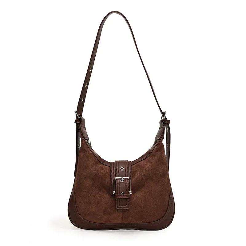 Large Matte Bag for Women New Autumn and Winter Versatile Casual Crossbody Bag Large Capacity of Displacement Bag