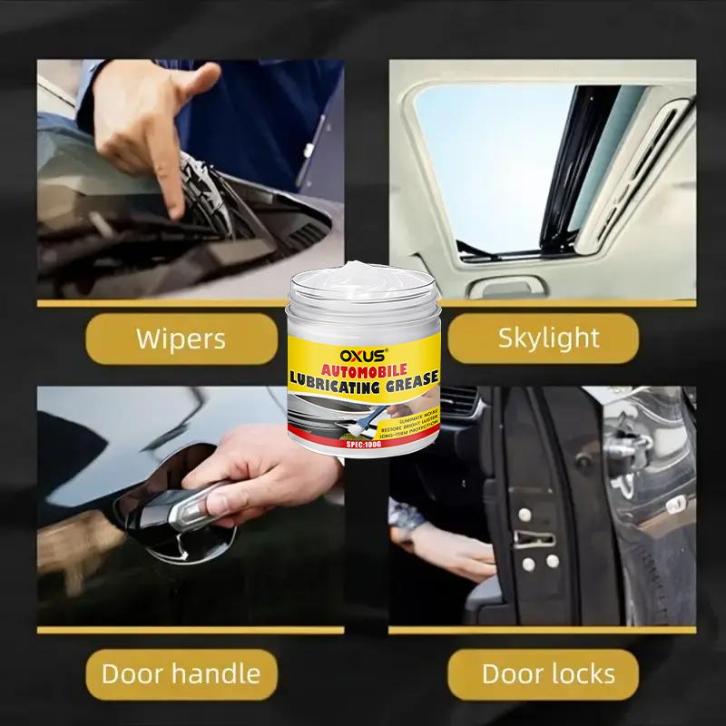 Grasso Lubrificante per Guide Tetto Apribile Auto 100g Olio Lubrificante Bianco per Auto Grasso Manutenzione Meccanica Rumori Anomali Portiere Olio Antiruggine