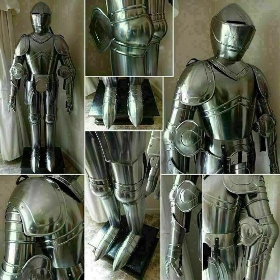X-Mas Full Size 6 Feet Knights Templar Suit Of Armor Oblek Medieval Roman Armor
