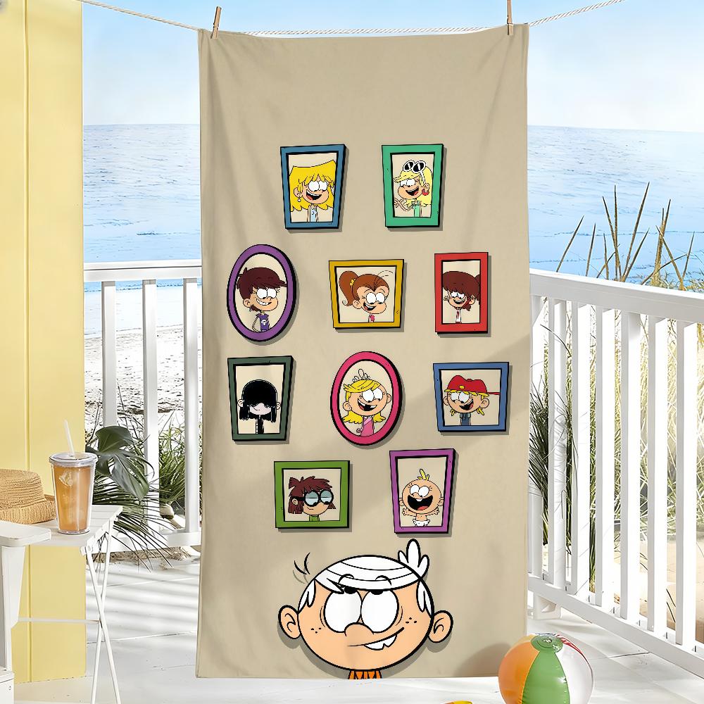 Cartoon The L-Loud H-House Towel Drying Bath Towel Applicable To Light Swimming Camping Yoga Beach Out
