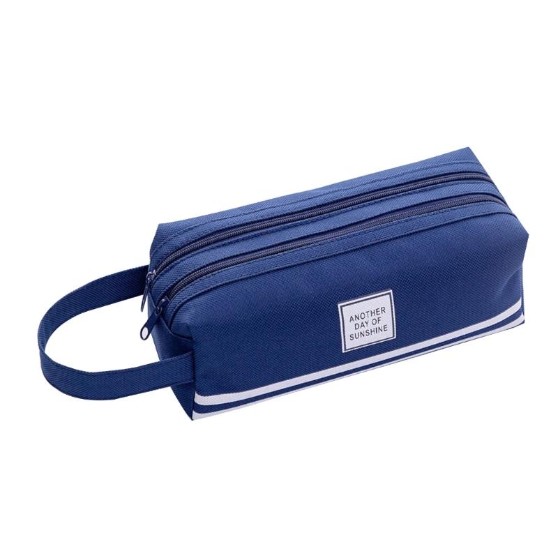 Astuccio portapenne di grande capacità, portapenne da viaggio, astuccio portapenne in tela, astucci per trucco da viaggio per studenti, donne e scuola