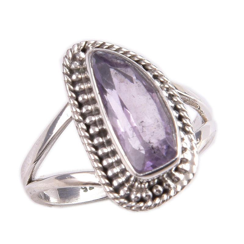 Natural Ametrine Gemstone Handmade 925 Solid Silver Jewelry Ring Size 6.5 L4K63