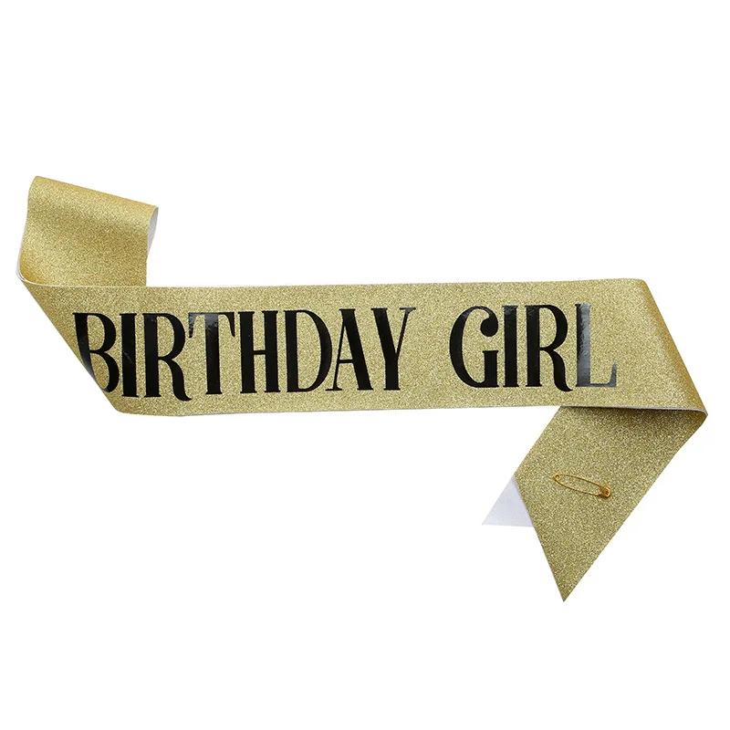 Happy Birthday Queen Girl Satin Sash 21 30 50 Birthday Sash Party Supplies Birthday Decoration Wedding Anniversary Decors