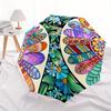 1pc Floral Mandala Folding Umbrella With Excellent UV Protection, 8 Ribs Casual Durable Lightweight Portable Travelling Umbrella For Men & W