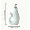 Fish-shaped Ceramic Vinegar Oil Bottle Seasoning Bottle Kitchen Olive Oil Bottle Soy Sauce Pot Kitchen Supplies Seasoning Tools