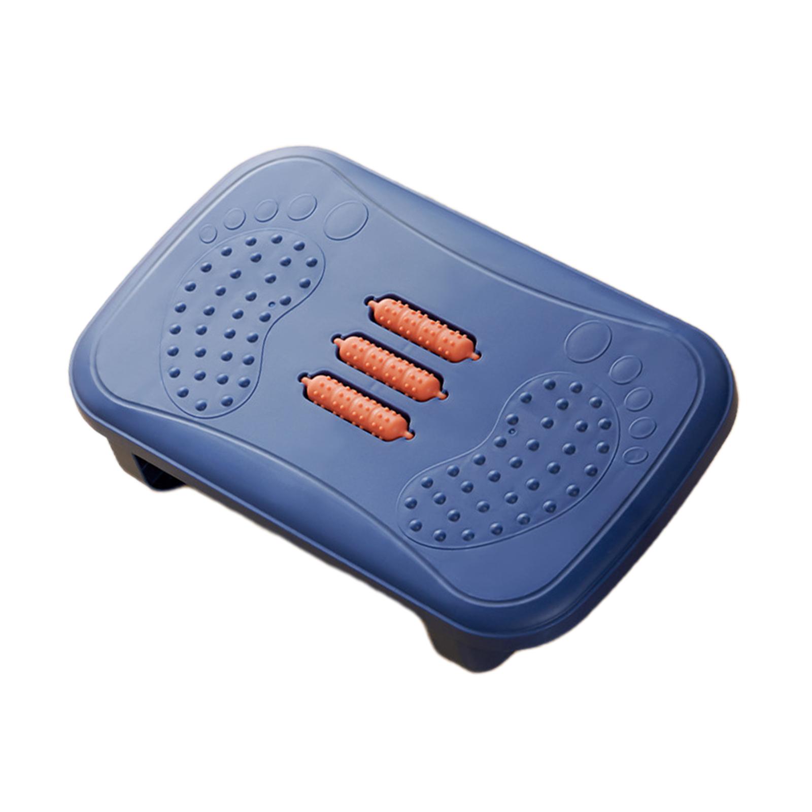 

Footstool, Footrest under Desk, Foot Care Stool at Work, Leg Rest with Roller Massage for Computer Desk, Office, Living Room синій