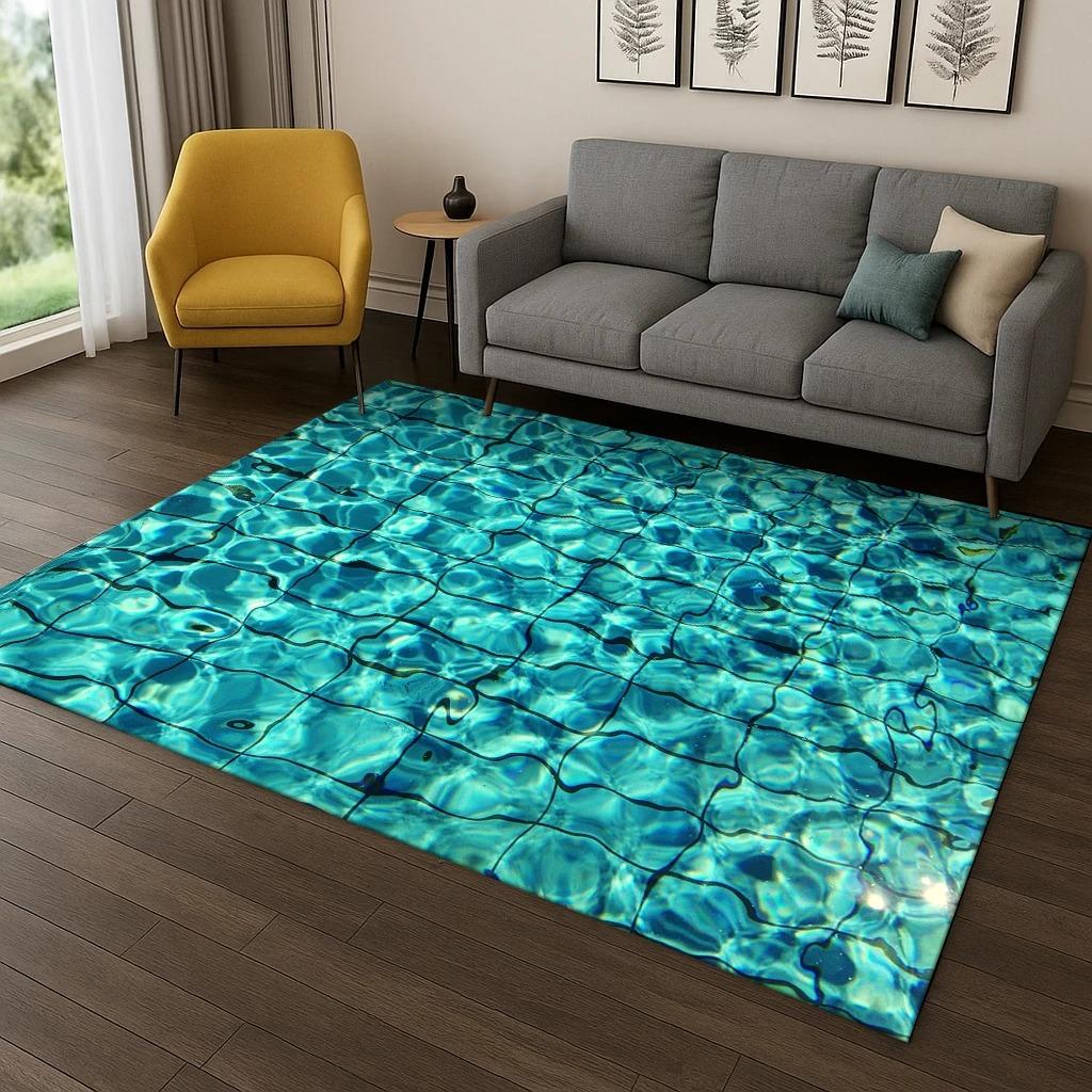 Ocean Waves Sea View Pattern Carpet Rug for Bedroom Living Room Sofa Doormat Home Kitchen Decor Home Carpets for Living Room