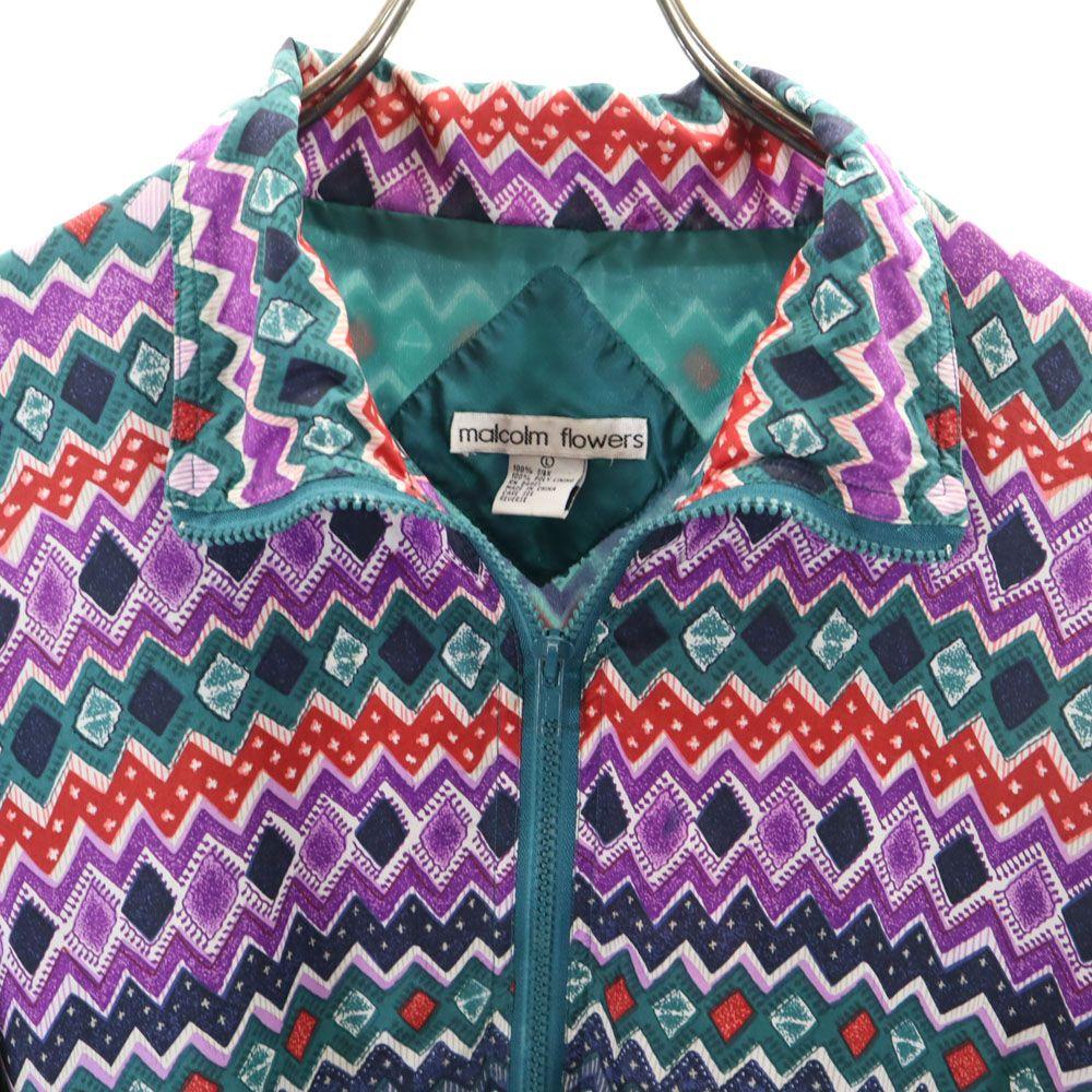 malcolm flowers 90s Silk Old Blouson L Green and others Women Used