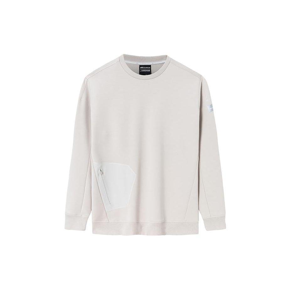 

Anta Outdoor Series Solid Color Crew Neck Moisture Wicking Pullover Sweatshirt Men sweatshirt Oasis-Green 152410717-3 4XL