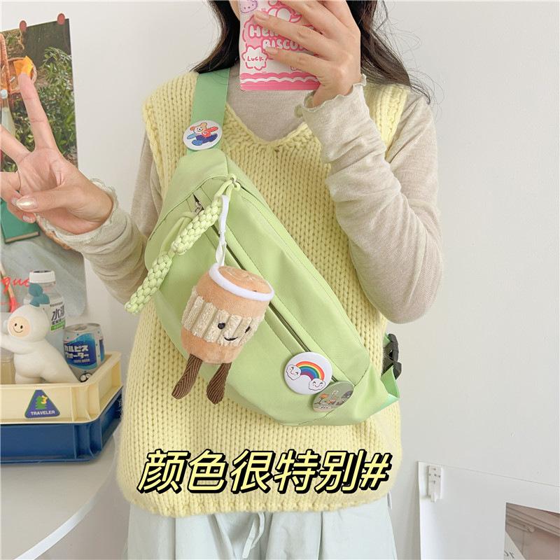 Schoolbag Oxford cloth casual bag women's summer new Korean version messenger bag fashion fanny pack niche Japanese casual breast bag