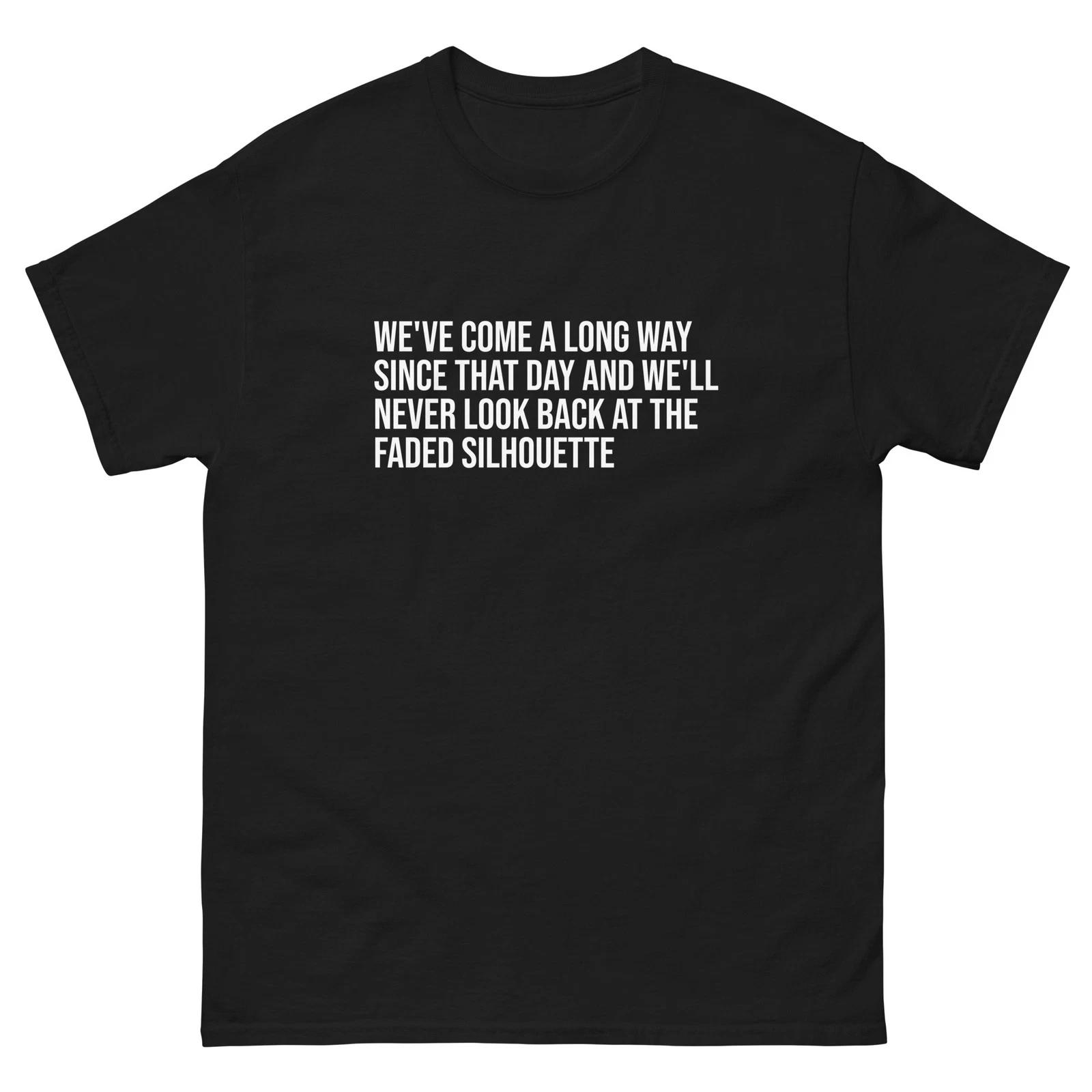 Never Look Back Pride Ally Recovery Self Love Care black shirt t-shirt L
