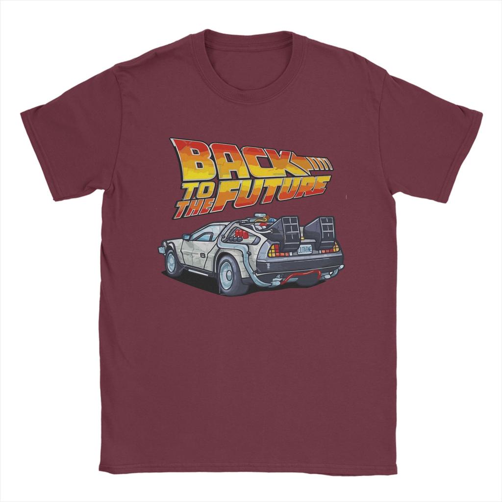 Back To the Future T Shirts DMC DeLorean Cotton Tops Beach Classic Short Sleeves T Shirt O Neck Harajuku Custom Logo Tshirt