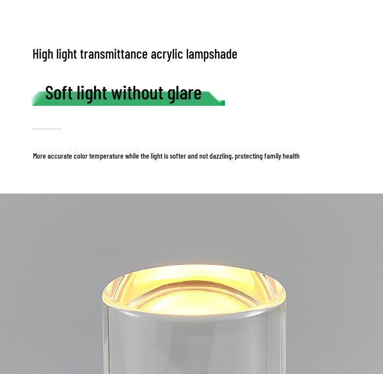 Rechargeable LED Desk Lamp: Portable Outdoor Camping and Bedroom Night Light with Eye Protection