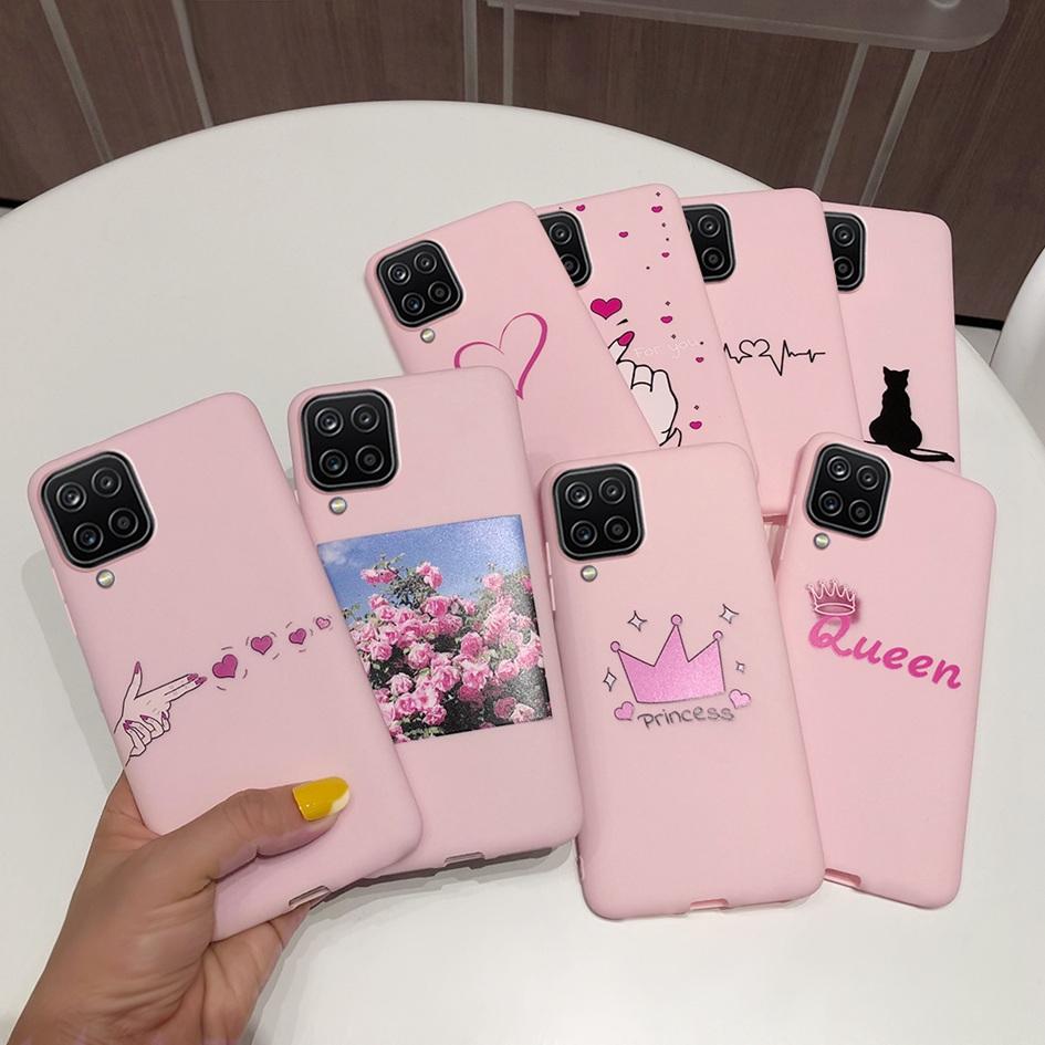 For Samsung Galaxy A12 Case Samsung A42 5G Lovely Heart Cover Back Fundas For Samsung A 12 SM-A125F SM-A426B A 42 5G Phone Cases