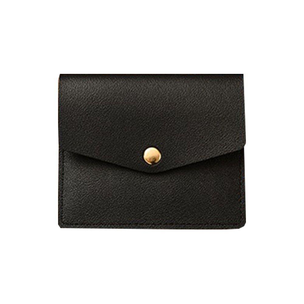Solid Color Thin Envelope Card Bag Wallet Snap Button Coin Purse Retro Mini Wallet Women