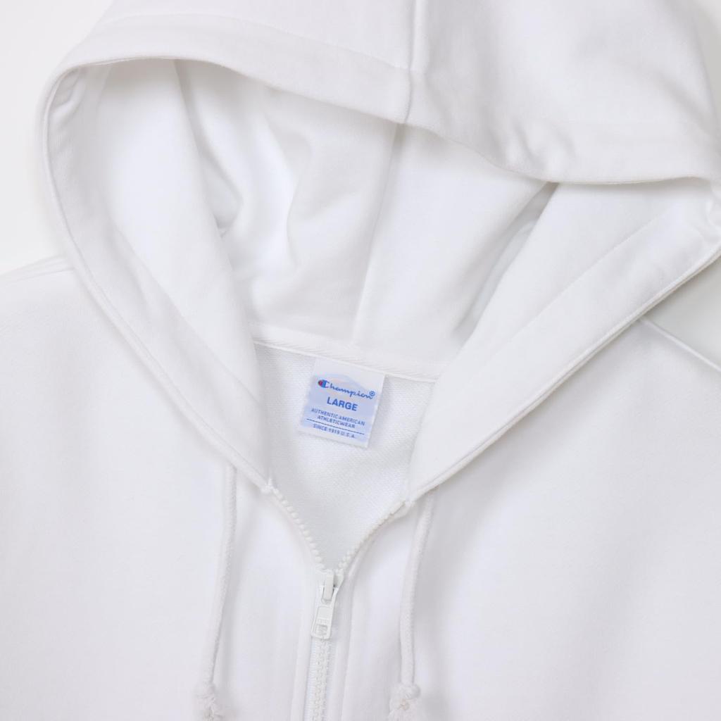 Champion Long Sleeve Cotton USA Fleece Zip Hooded Sweatshirt with Graphic Logo Basic Size Print, C3-A106-010-XL