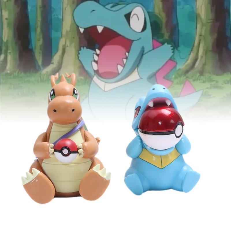 Dragonite Totodile 2pcs Toy Desktop Decoration Models Pvc Gift Material