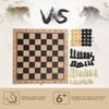 3‑In‑1 Wooden Chess Checkers   Folding Portable Interactive Chess Board Toy