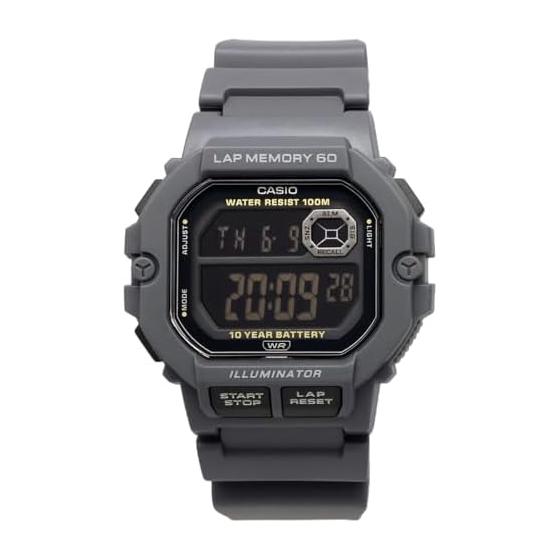 [Casio] CASIO Sports Gear Digital Men's Watch with 60 Lap Memory Function WS-1400H-8BV Overseas Model Gray Black Inverted LCD [Parallel Import]